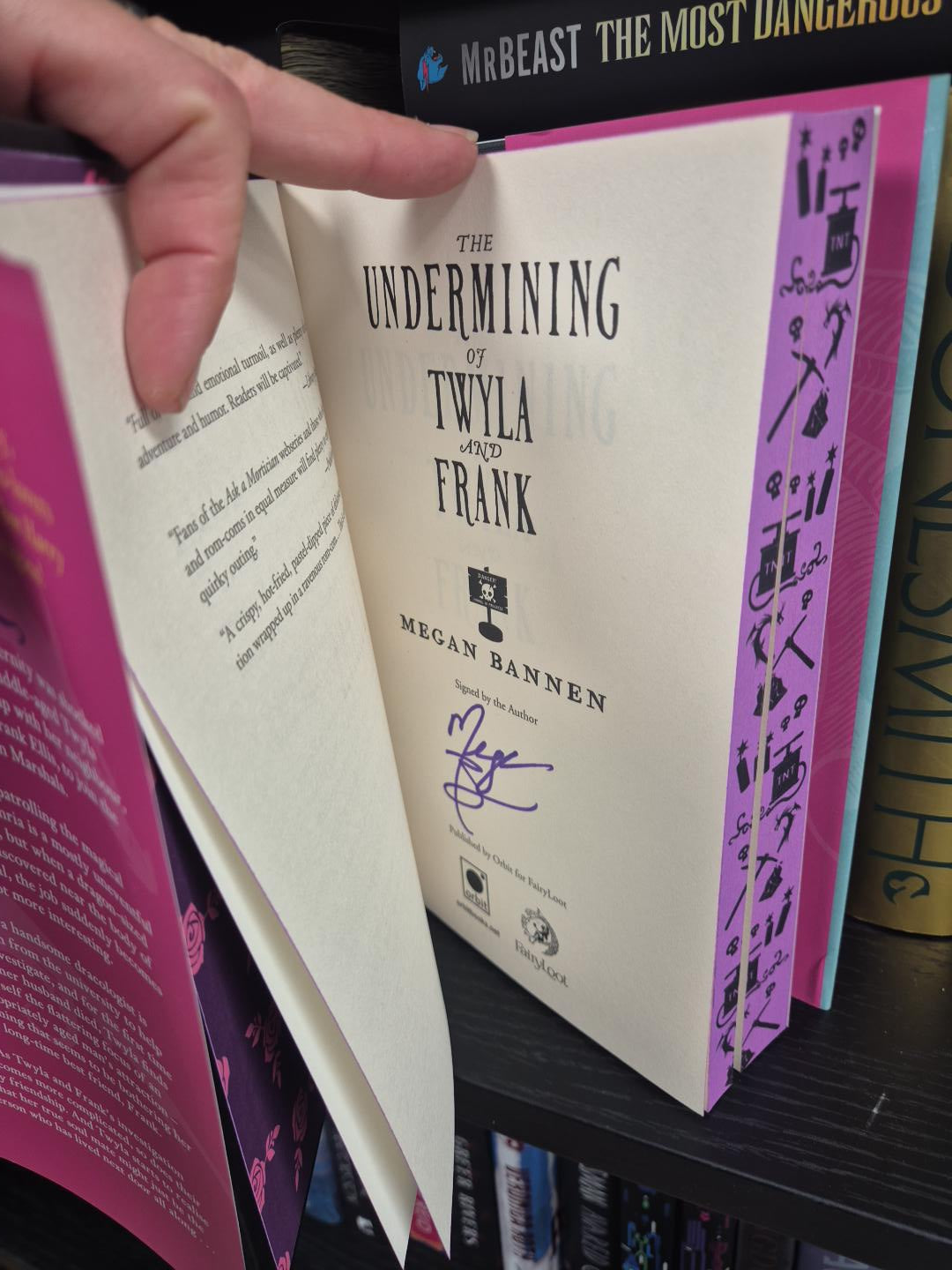 The Undermining of Twyla and Frank – Megan Bannen | SIGNED FairyLoot Exclusive Hardback | Illustrated Edges