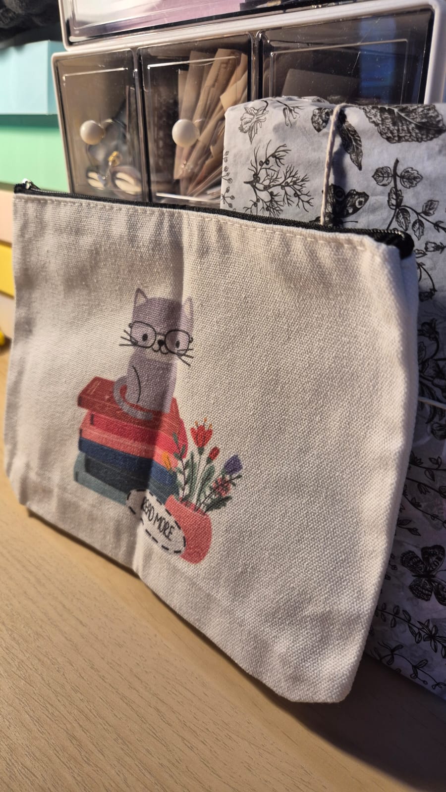 Bookish Pencil Pouch & Blind Date with a Book - Cat Theme