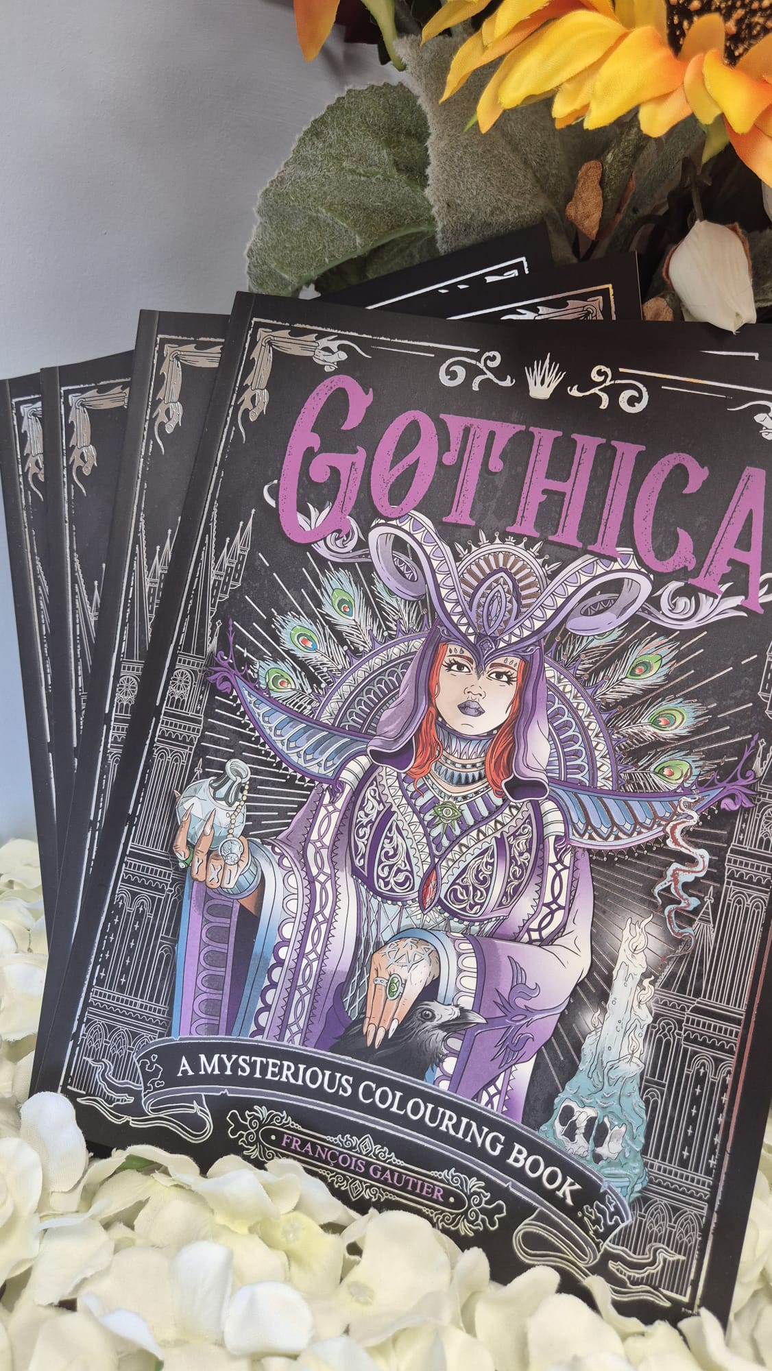 Gothic Colouring Book + 4 Acrylic Markers Cozy Colouring Bookish Books
