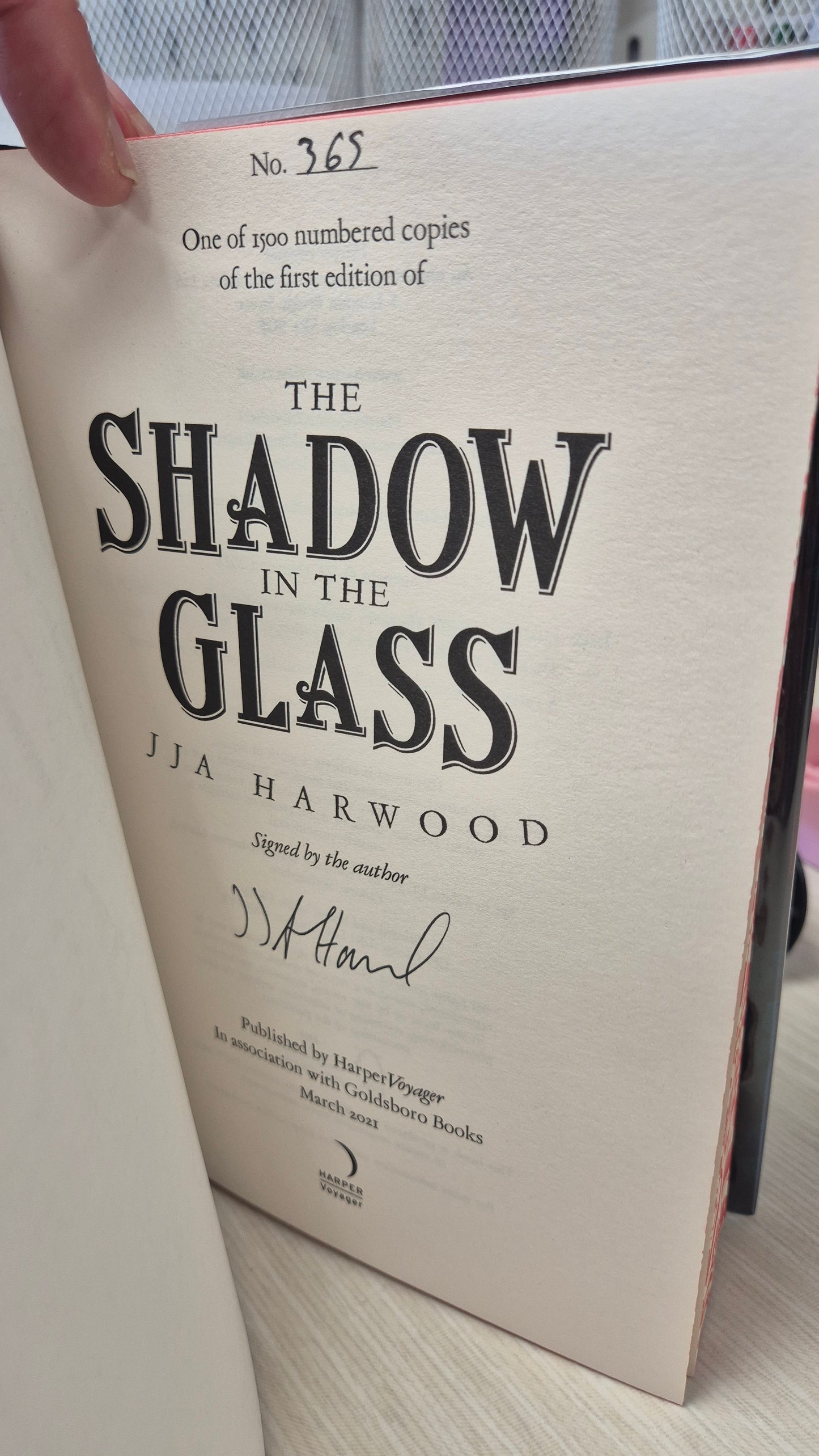 The Shadow in the Glass - JJA Harwood - Goldsboro First Edition