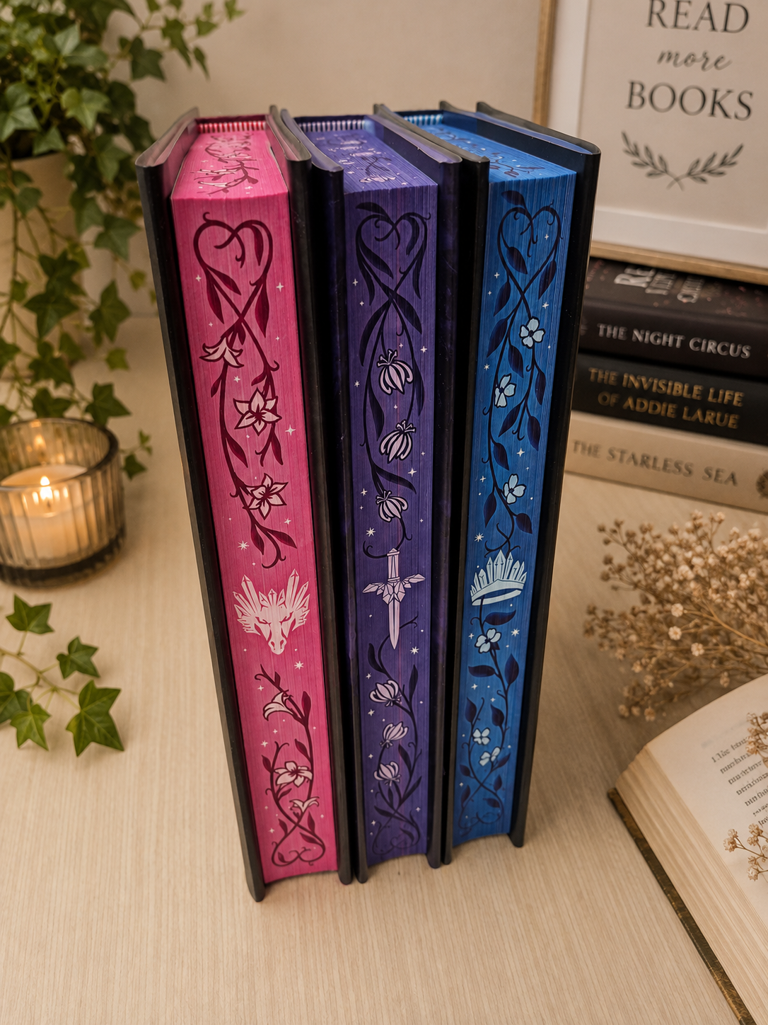 Illumicrate Exclusive β Bride of the Shadow King Trilogy by Sylvia Mercedes | Complete 3 Book Hardcover Set | Sprayed Edges
