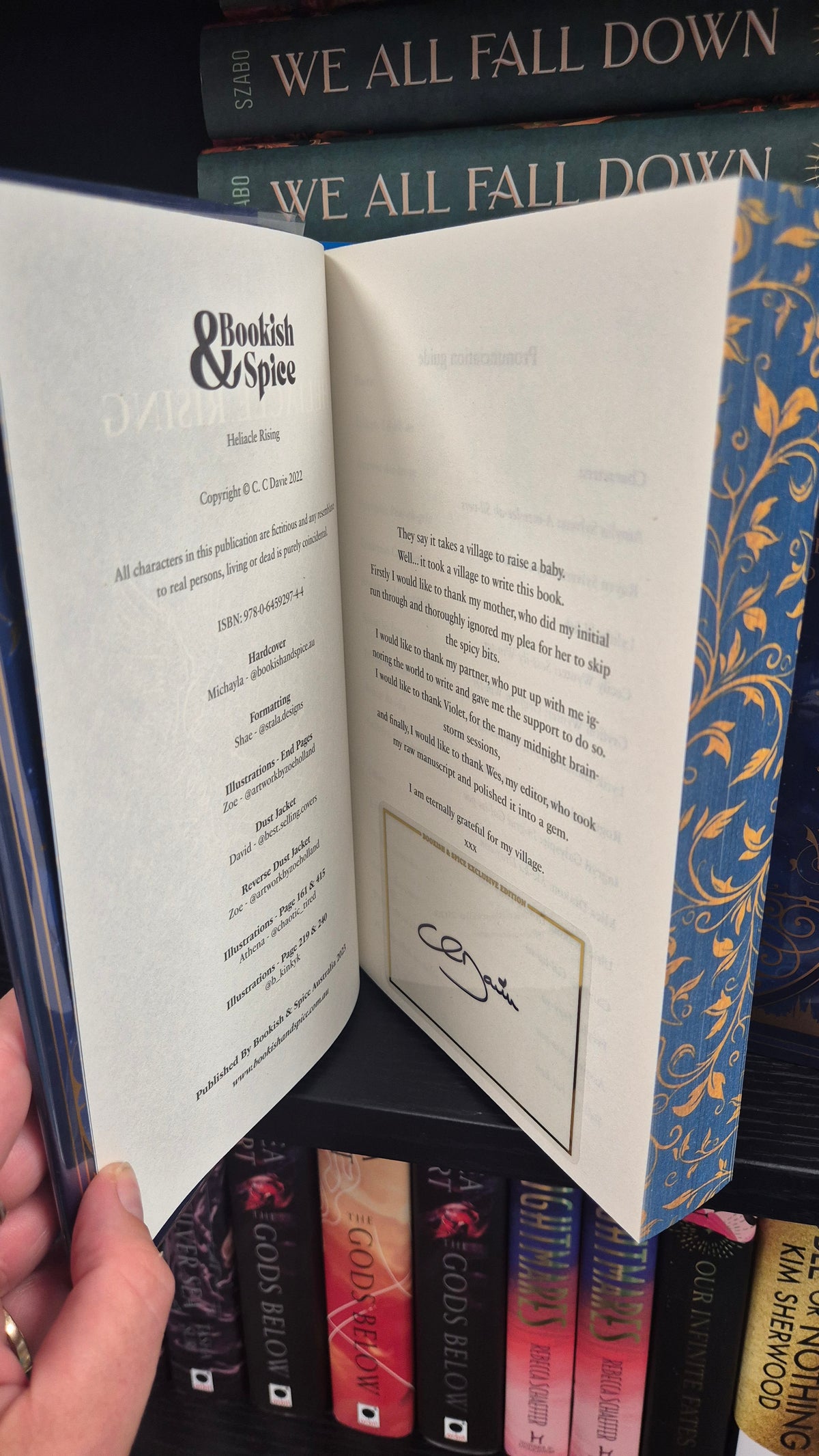 Hellacle Rising by C.C. Davie | SIGNED Bookish & Spice Exclusive Edition | Sprayed Edges | Hardback