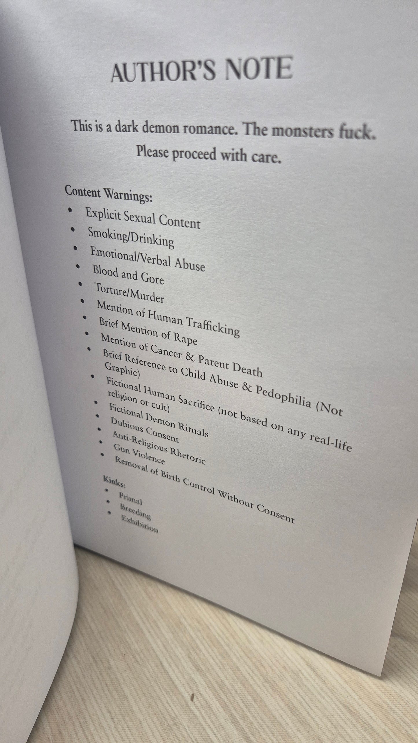 Demons & Rose's- Beka Westrup - Signed Fable Edition
