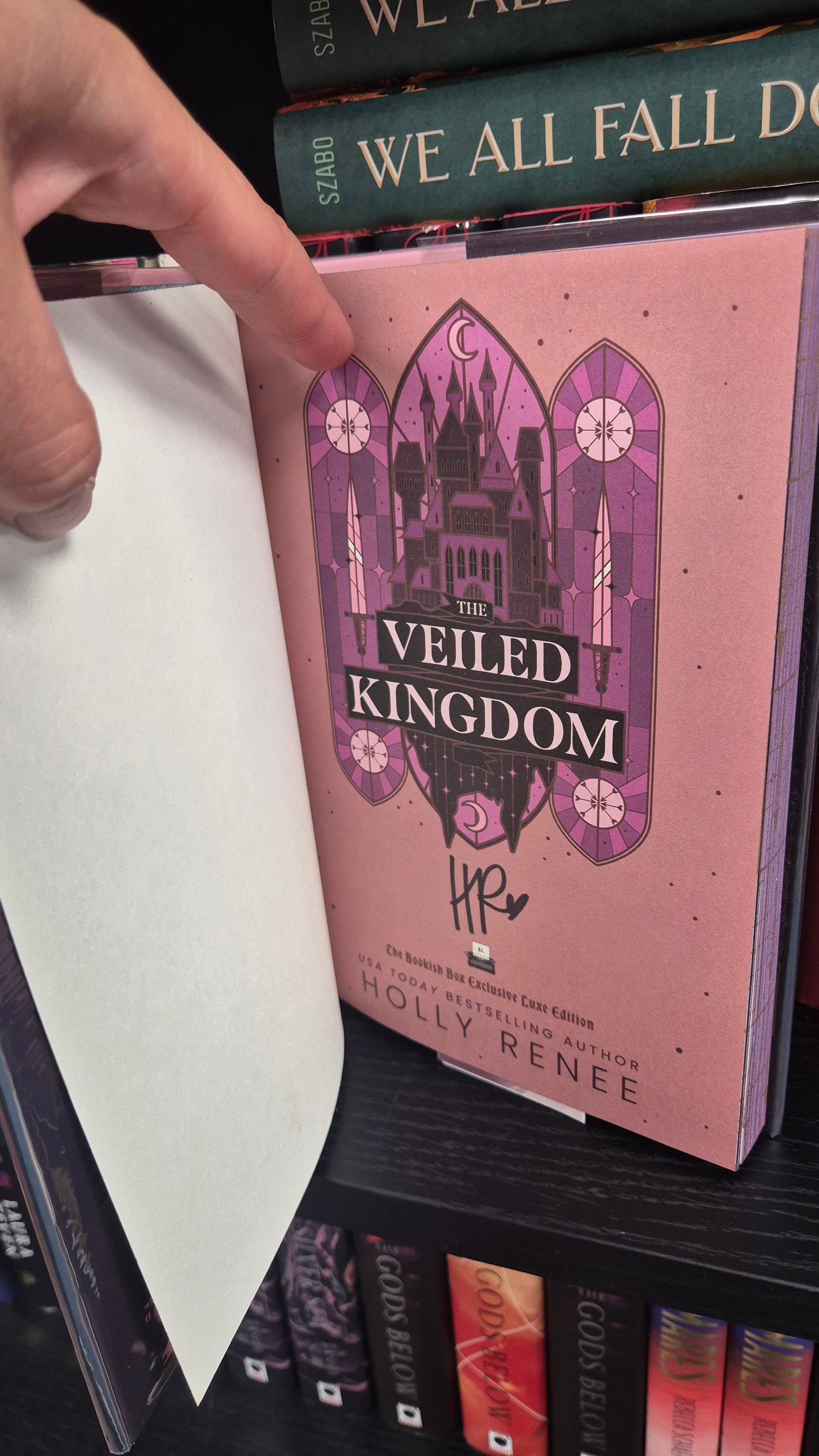 The Veiled Kingdom by Holly Renee | HAND SIGNED Bookish Box Luxe Edition | Sprayed Edges | Hardback