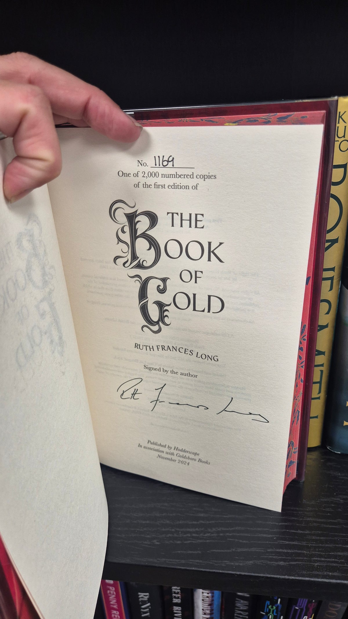 The Book of Gold by Ruth Frances Long | Goldsboro Signed & Numbered Limited First Edition