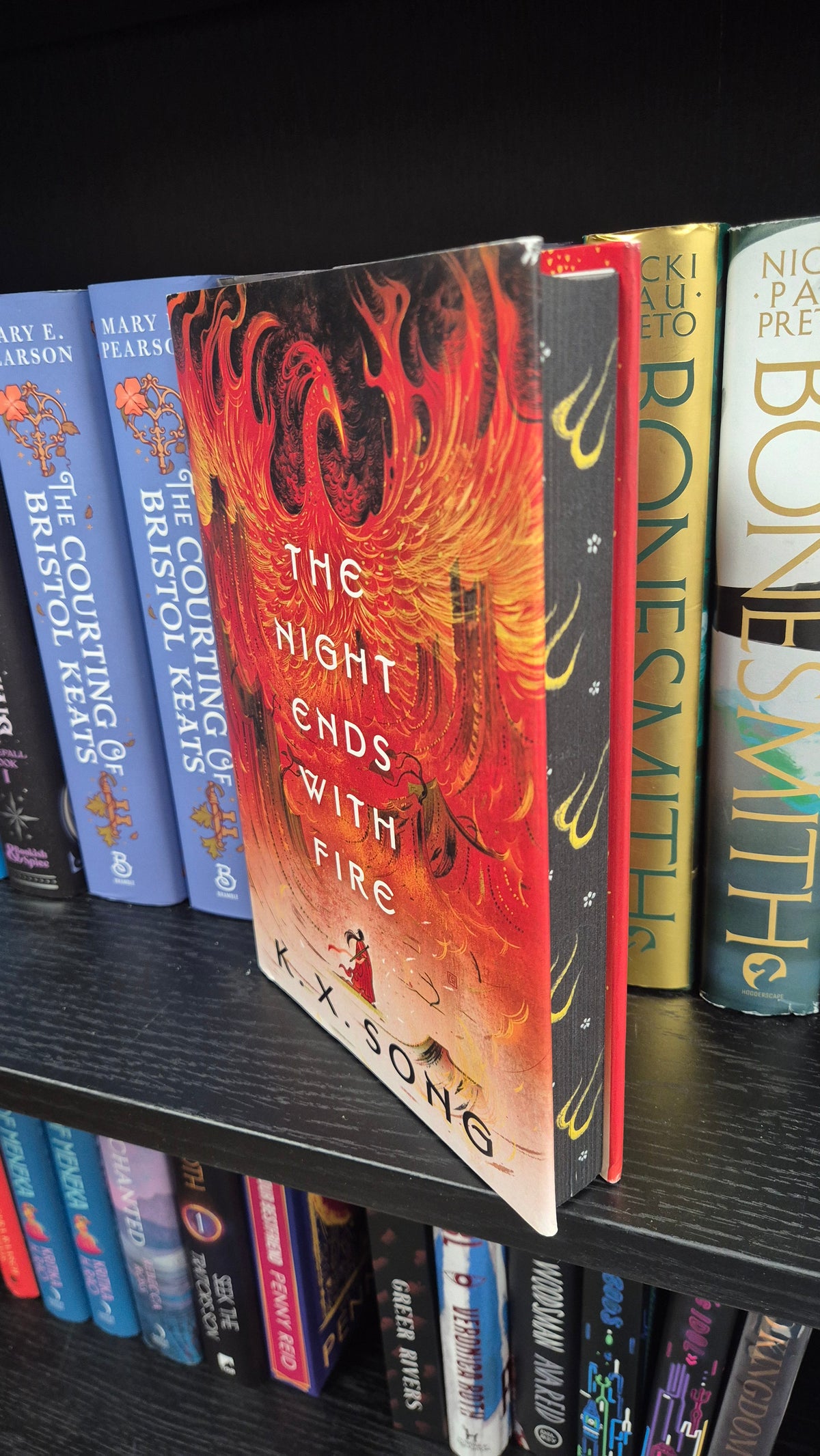 The Night Ends with Fire by K. X. Song | US Hardback with Dragon Sprayed Edges