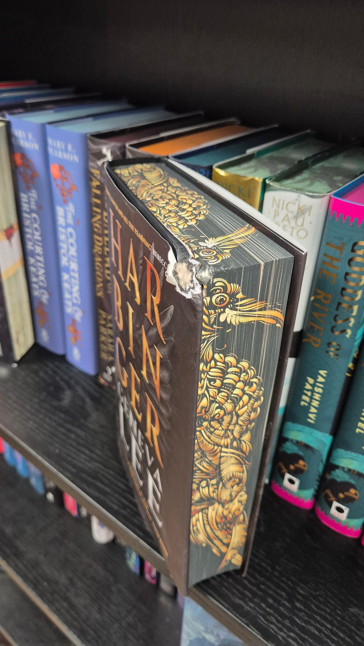 Harbinger by Geneva Lee | Special Edition Hardback | Gold Sprayed Edges | Damaged In Transit