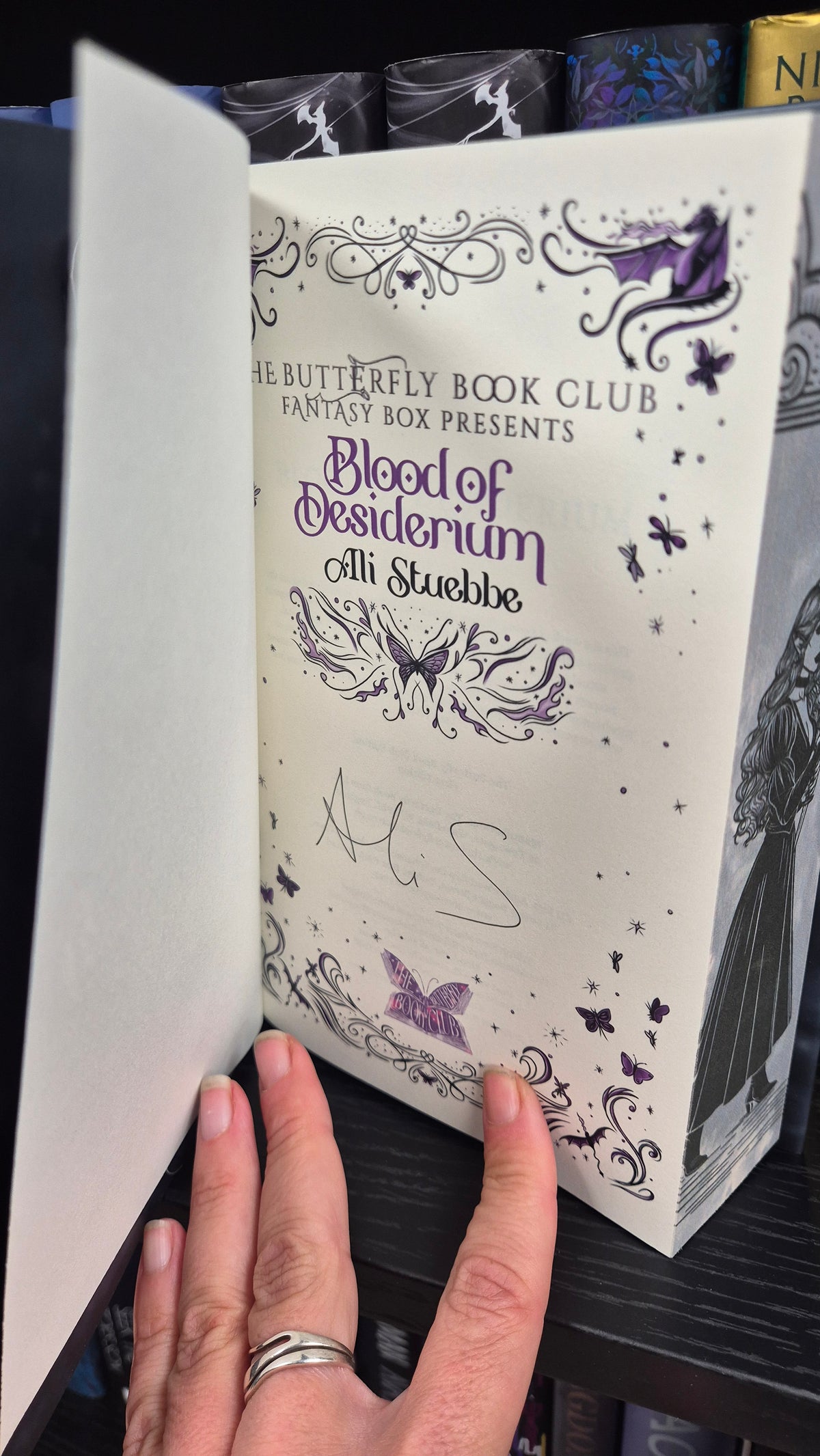 Blood of Desiderium by Ali Stuebbe | SIGNED Butterfly Book Club Exclusive Special Edition Hardback
