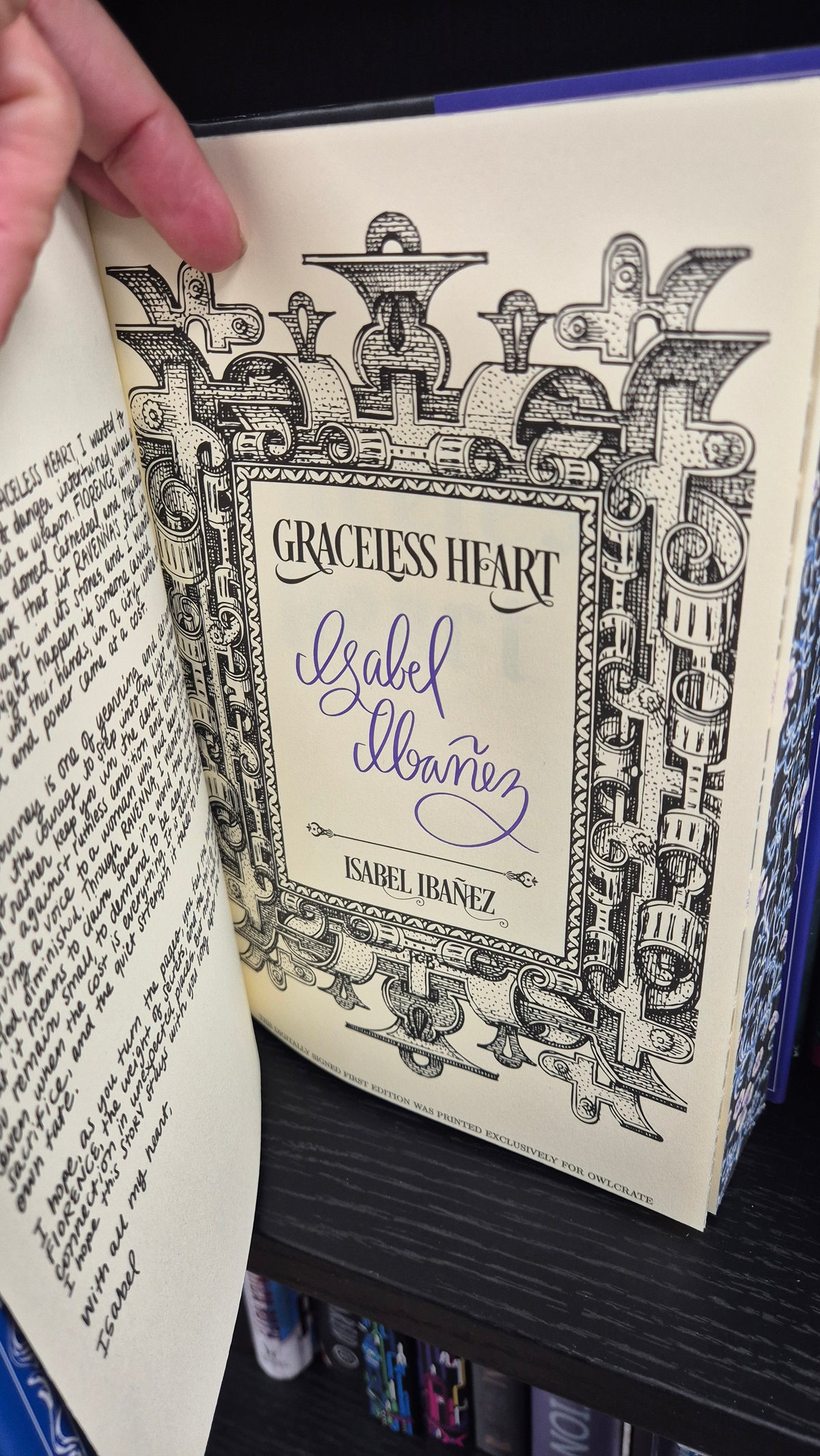 Graceless Heart – Isabel Ibañez | OwlCrate Exclusive First Edition | Digitally Signed | Illustrated Edges