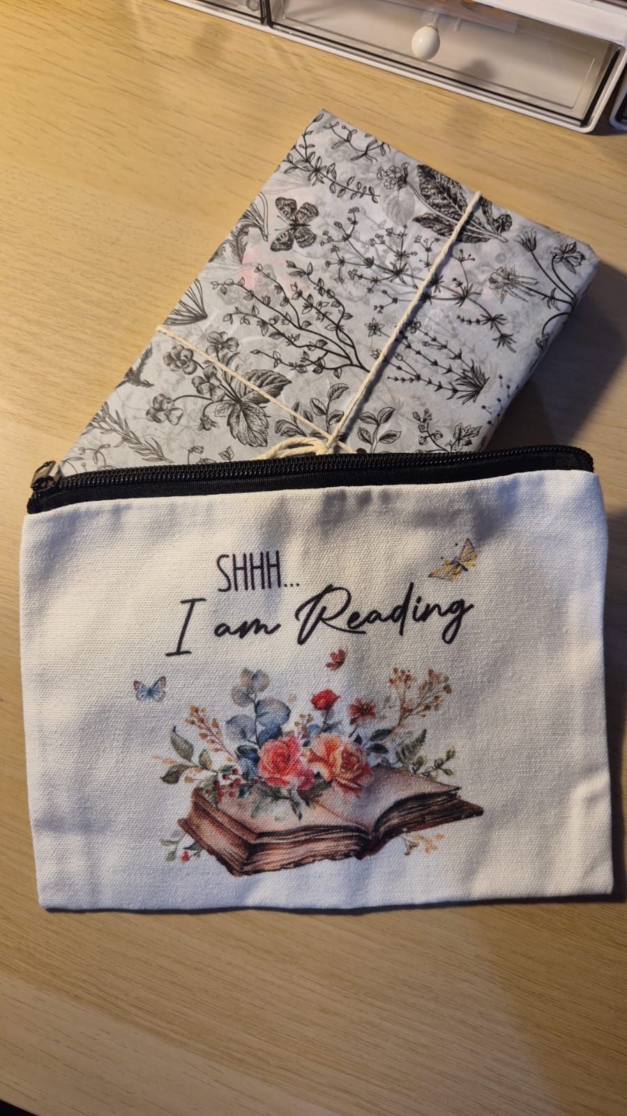 Bookish Pencil Pouch & Blind Date with a Book - Shhh I'm Reading