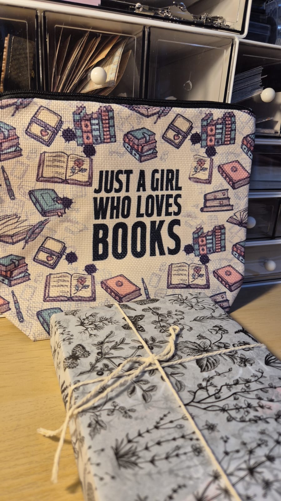 Bookish Pencil Pouch & Blind Date with a Book - Just A Girl Who Loves Books