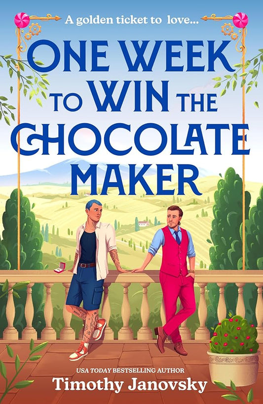 One Week To Win The Chocolate Maker: A billionaire needs a bad boy husband to save his empire! A new spicy queer romance perfect for fans of marriages of convenience in 2026! cover image
