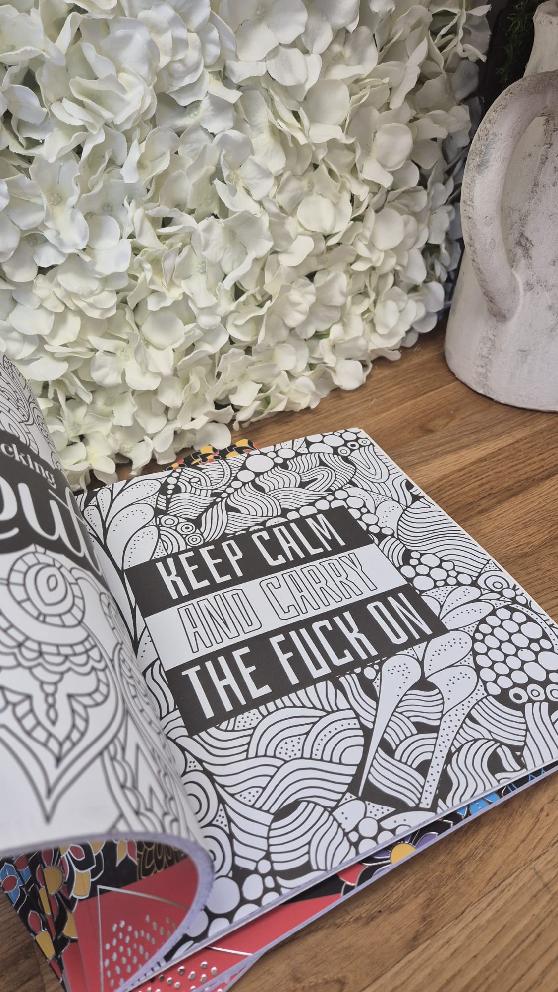 Adult Colouring Book + 4 Acrylic Markers Cozy Colouring Bookish Books