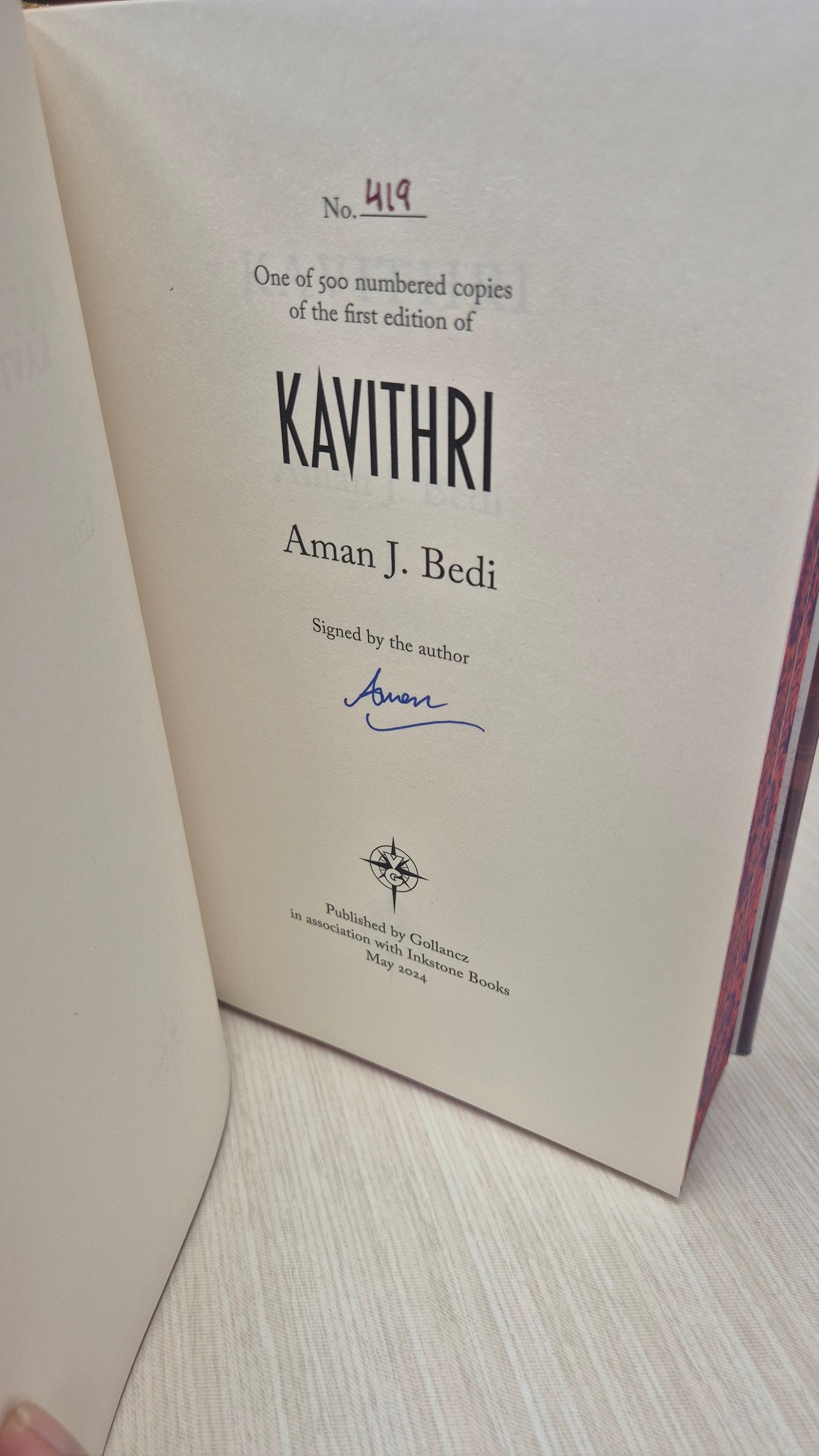 Kavithri - Aman J Bedi - Signed First Edition