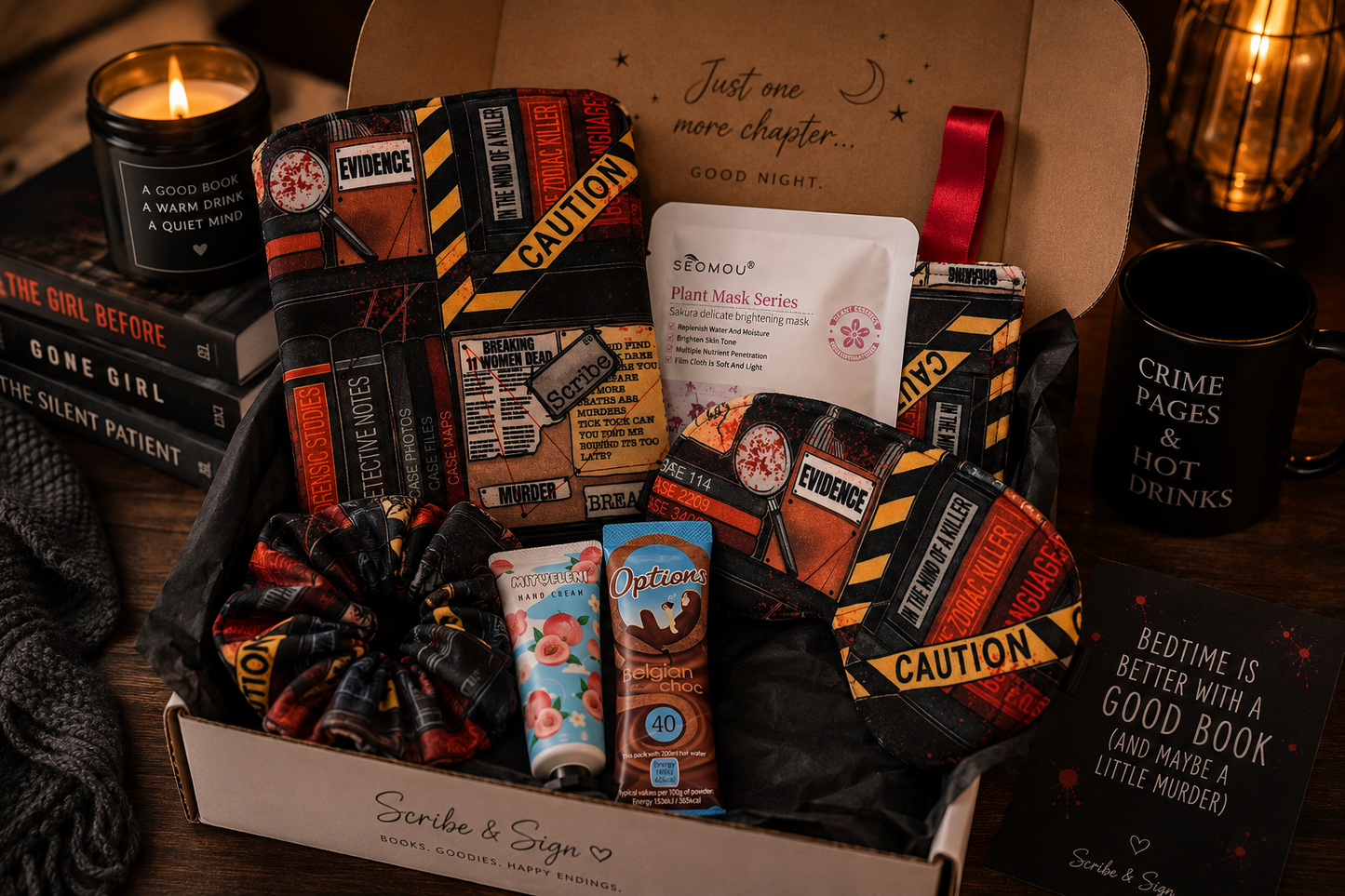 Bedtime Book Box | The Killer Night In | Handmade Thriller Book Box