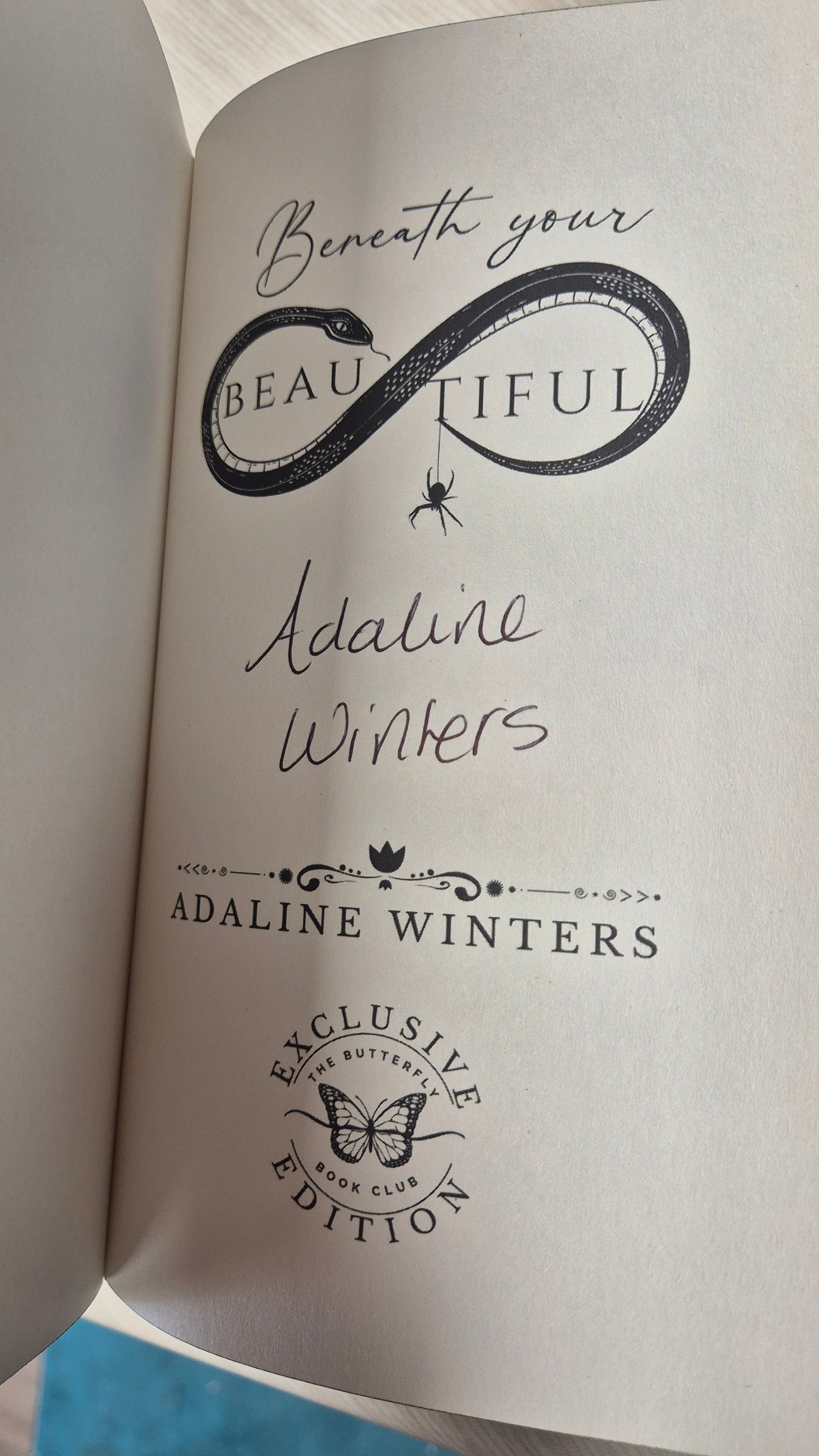 Beneath Your Beautiful- Adaline Winters Signed
