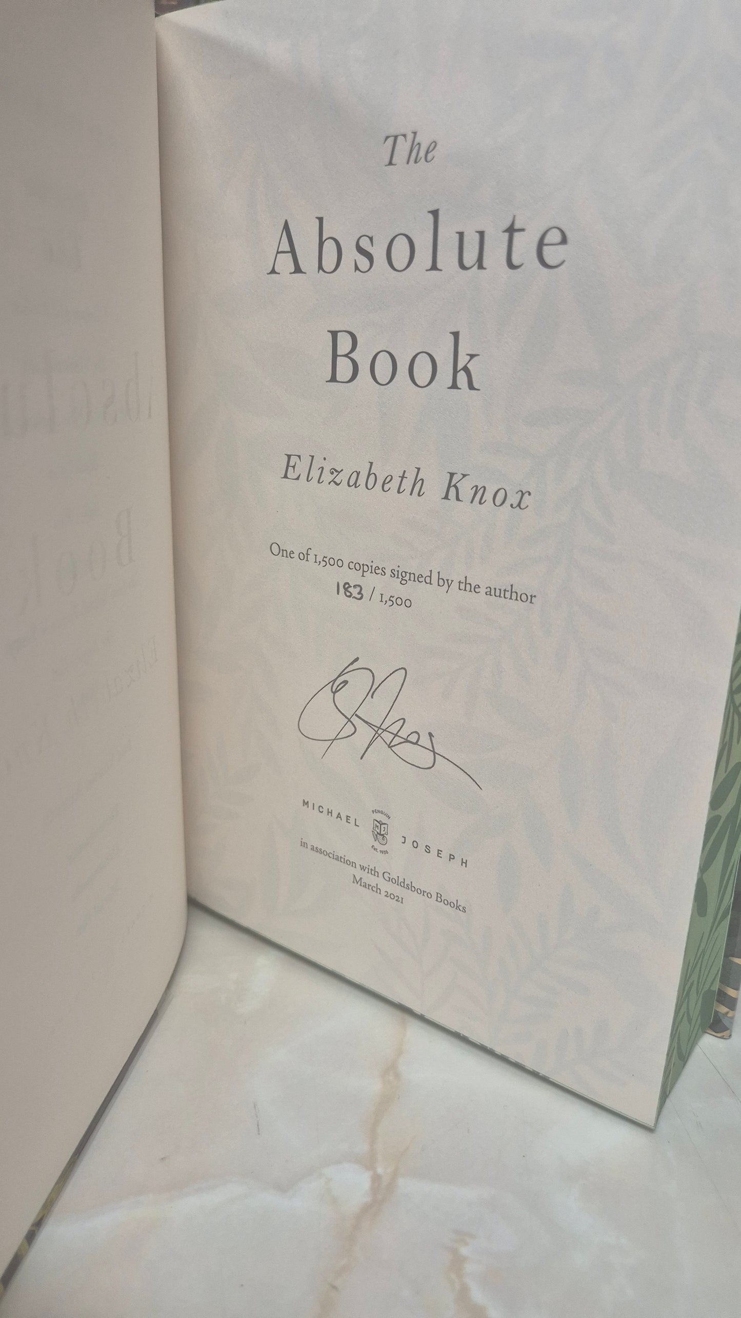 The Absolute Book: Elizabeth Knox