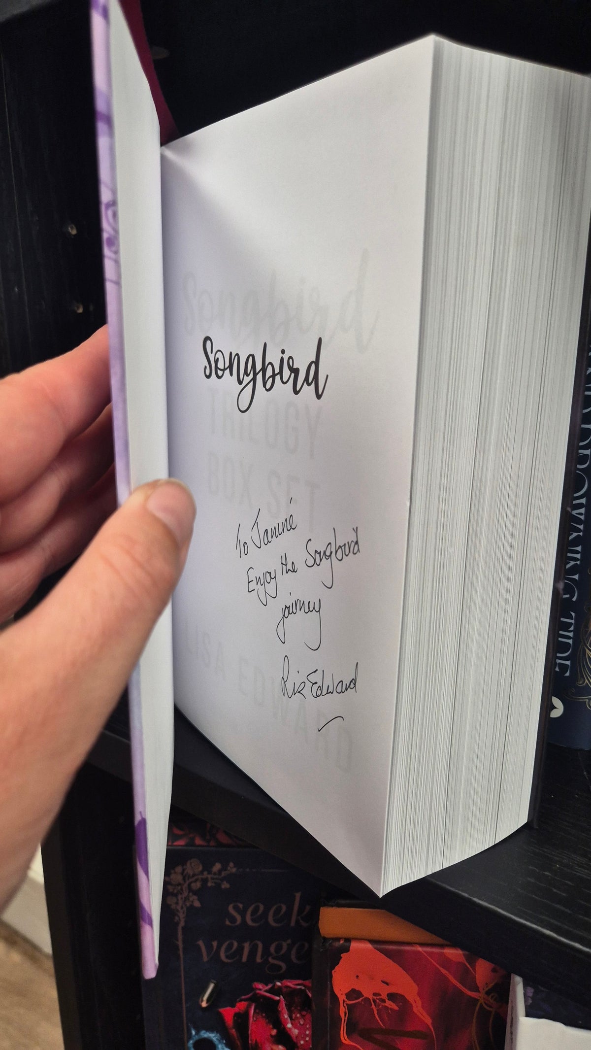 Songbird Trilogy Box Set by Lisa Edward | SIGNED & PERSONALISED Omnibus Hardback | Complete 3-Book Rock Star Romance