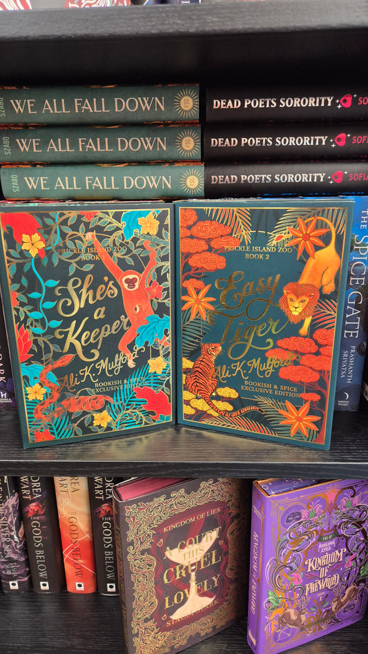 Ali K. Mulford – She’s a Keeper & Easy Tiger | Bookish & Spice Exclusive Special Edition Set | Prickle Island Zoo #1 & #2
