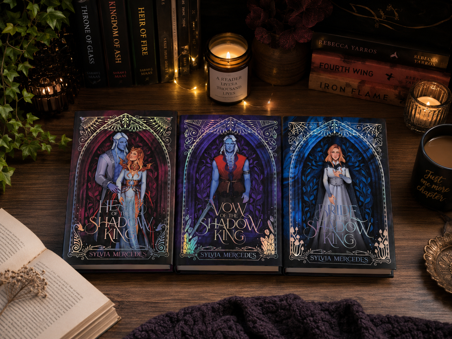 Illumicrate Exclusive – Bride of the Shadow King Trilogy by Sylvia Mercedes | Complete 3 Book Hardcover Set | Sprayed Edges