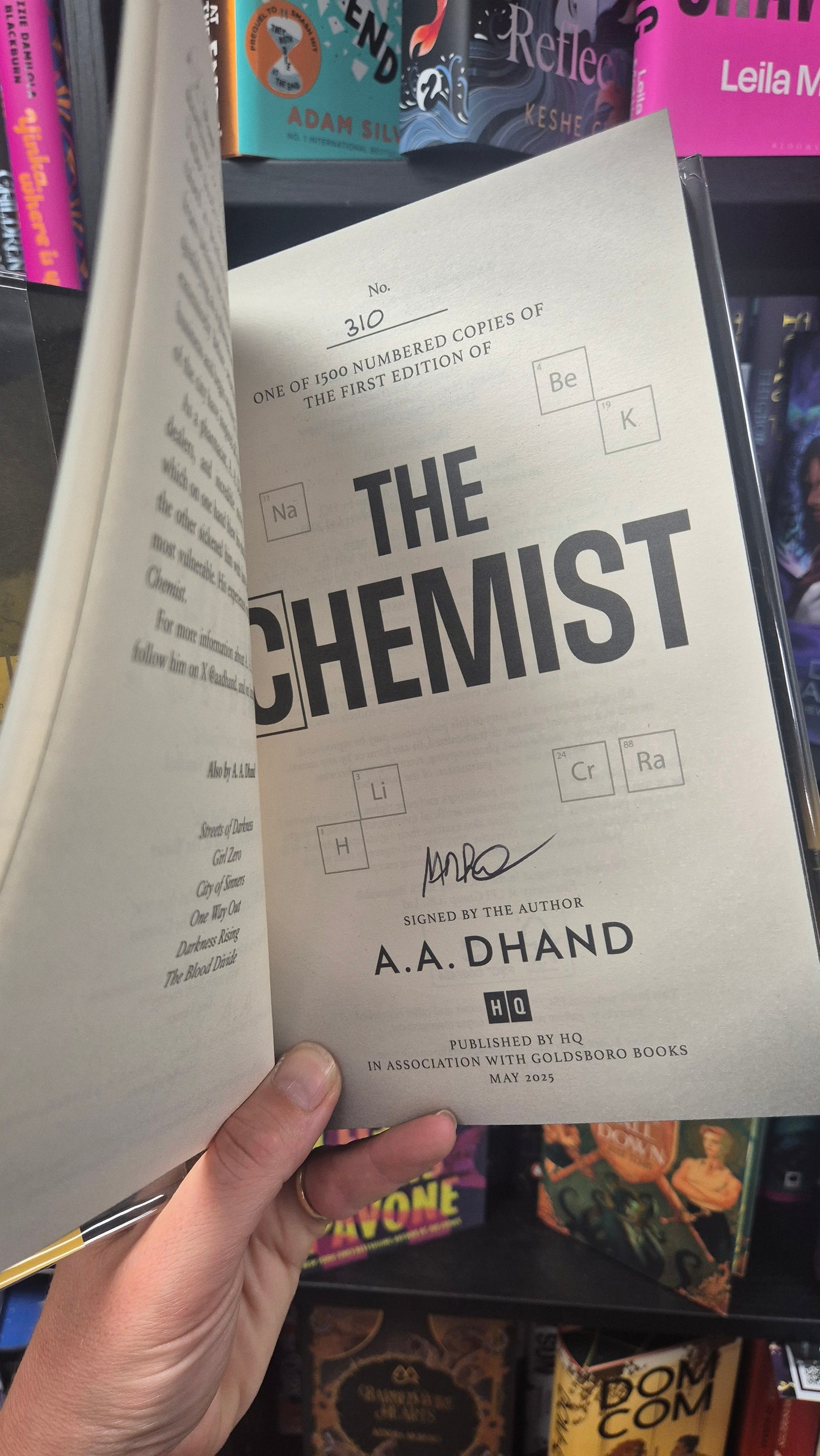 The Chemist - A A Dhand - Signed First Edition Goldsboro