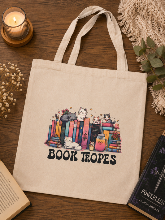 👜📚 Book Tropes Cotton Tote Bag 📚👜