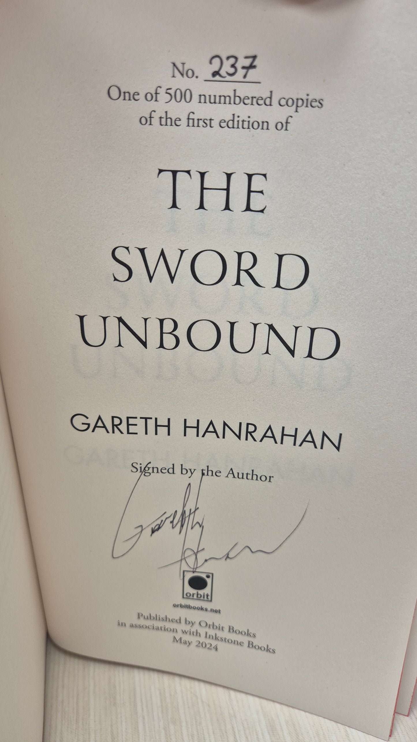 The Sword Unbound - Gareth Hanrahan - Signed First Edition