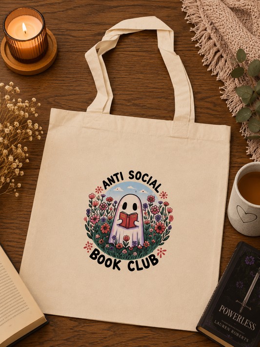 👜👻 Anti Social Book Club Cotton Tote Bag 👻👜