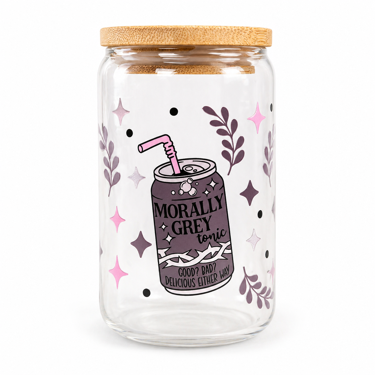 Morally Grey Glass Tumbler