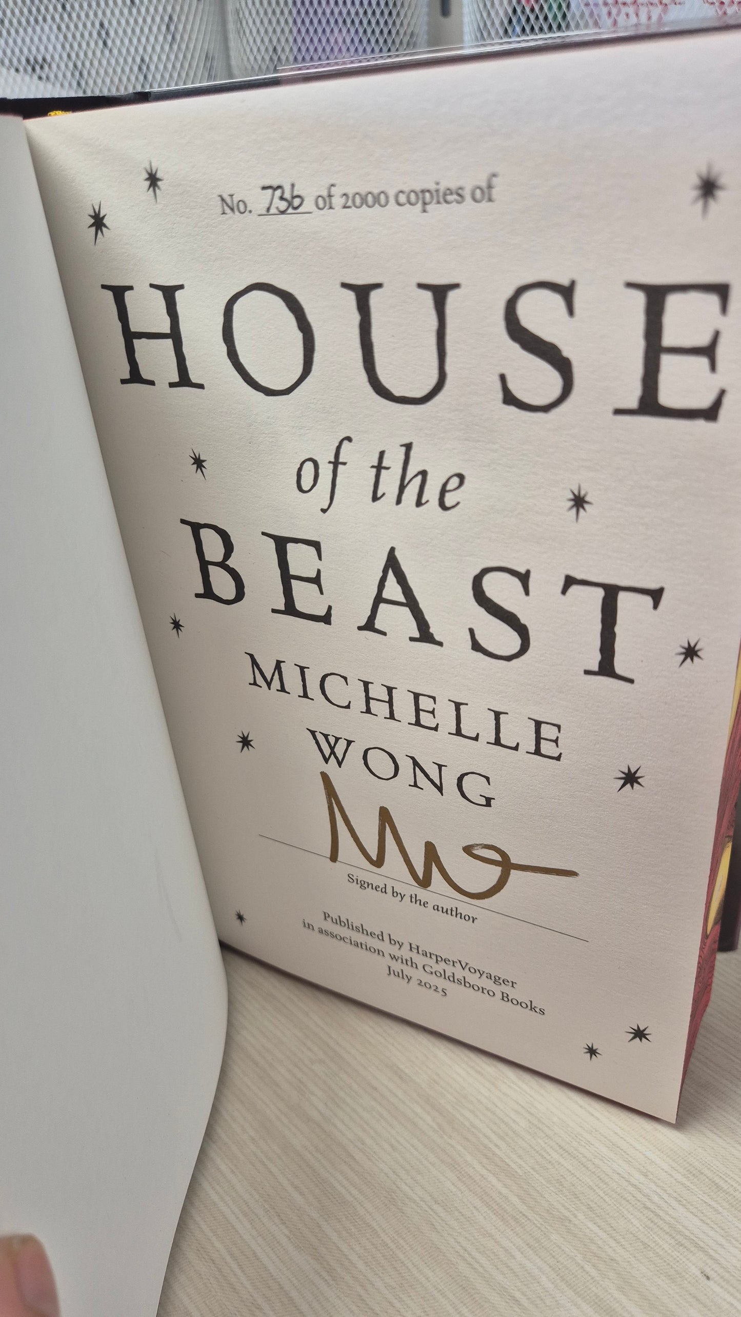 House of the Beast - Michelle Wong - Goldsboro First  Edition