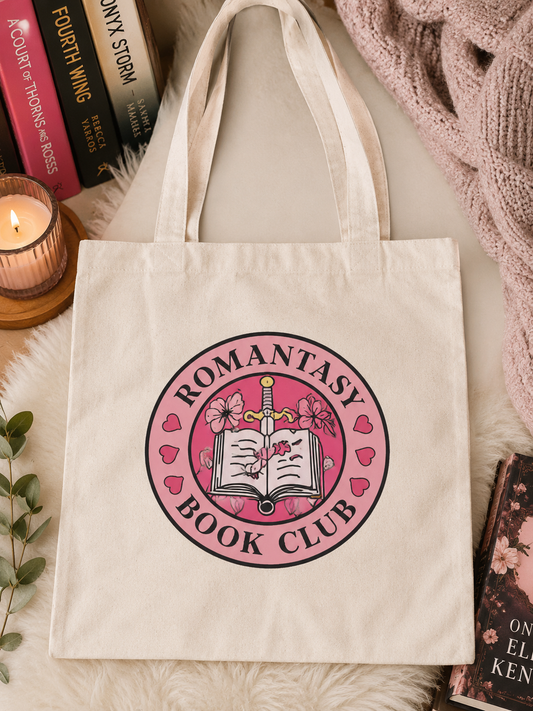 💖⚔️ Romantasy Book Club Cotton Tote Bag