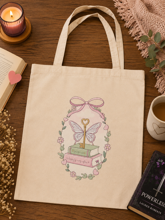 👜🩷 Books Are the Key to My Heart Cotton Tote Bag 🩷👜
