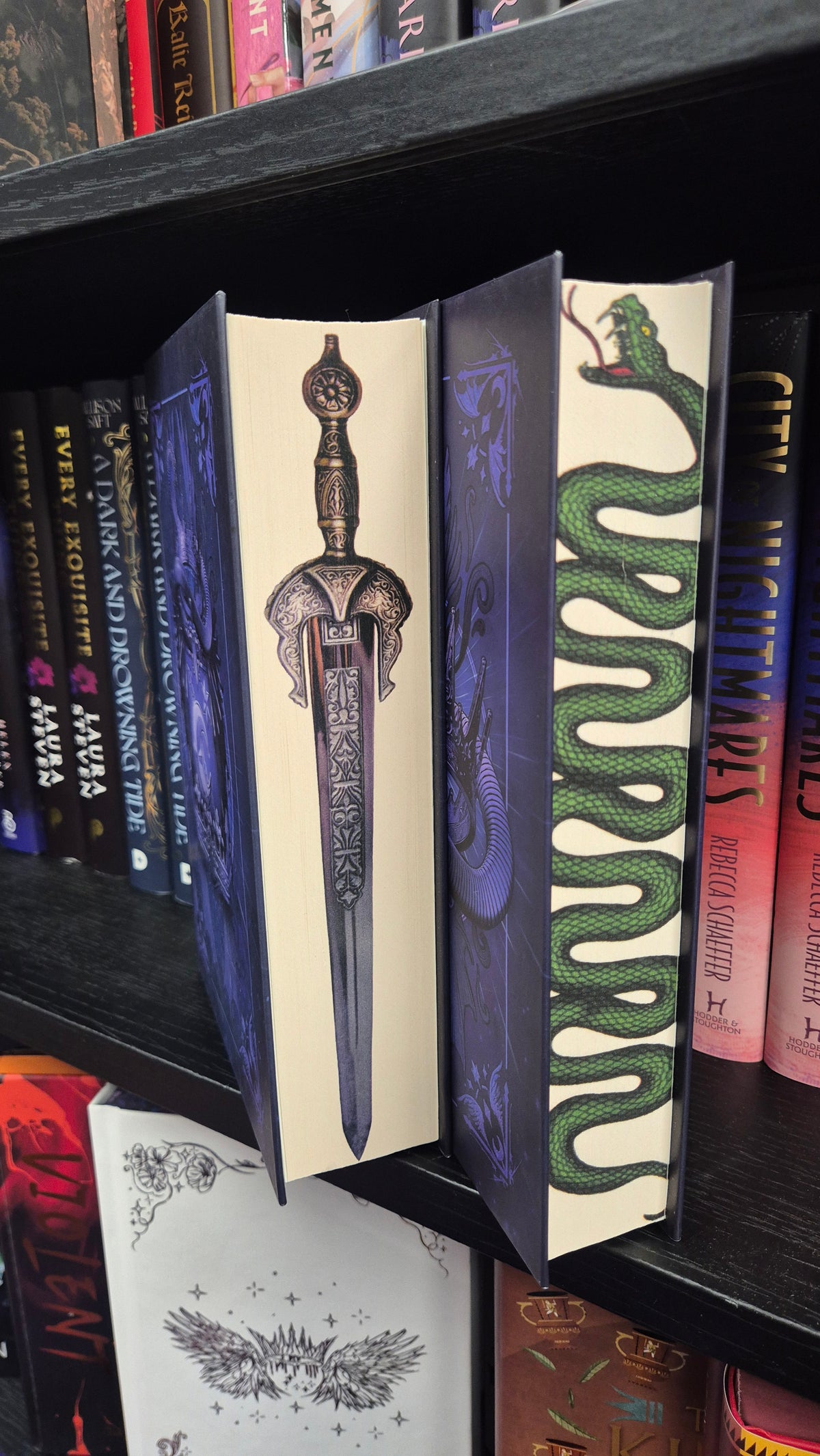The Serpent & the Wings of Night + The Ashes & the Star-Cursed King by Carissa Broadbent | Special Edition Hardback Duet | Stencilled Edges