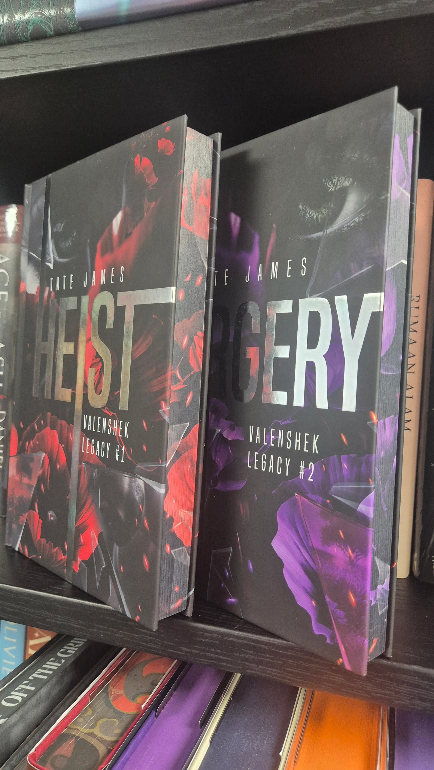 Heist & Forgery by Tate James | Valenshek Legacy Books 1 & 2 | Signed Exclusive Hardcover Set | Sprayed Edges | Dark Romance