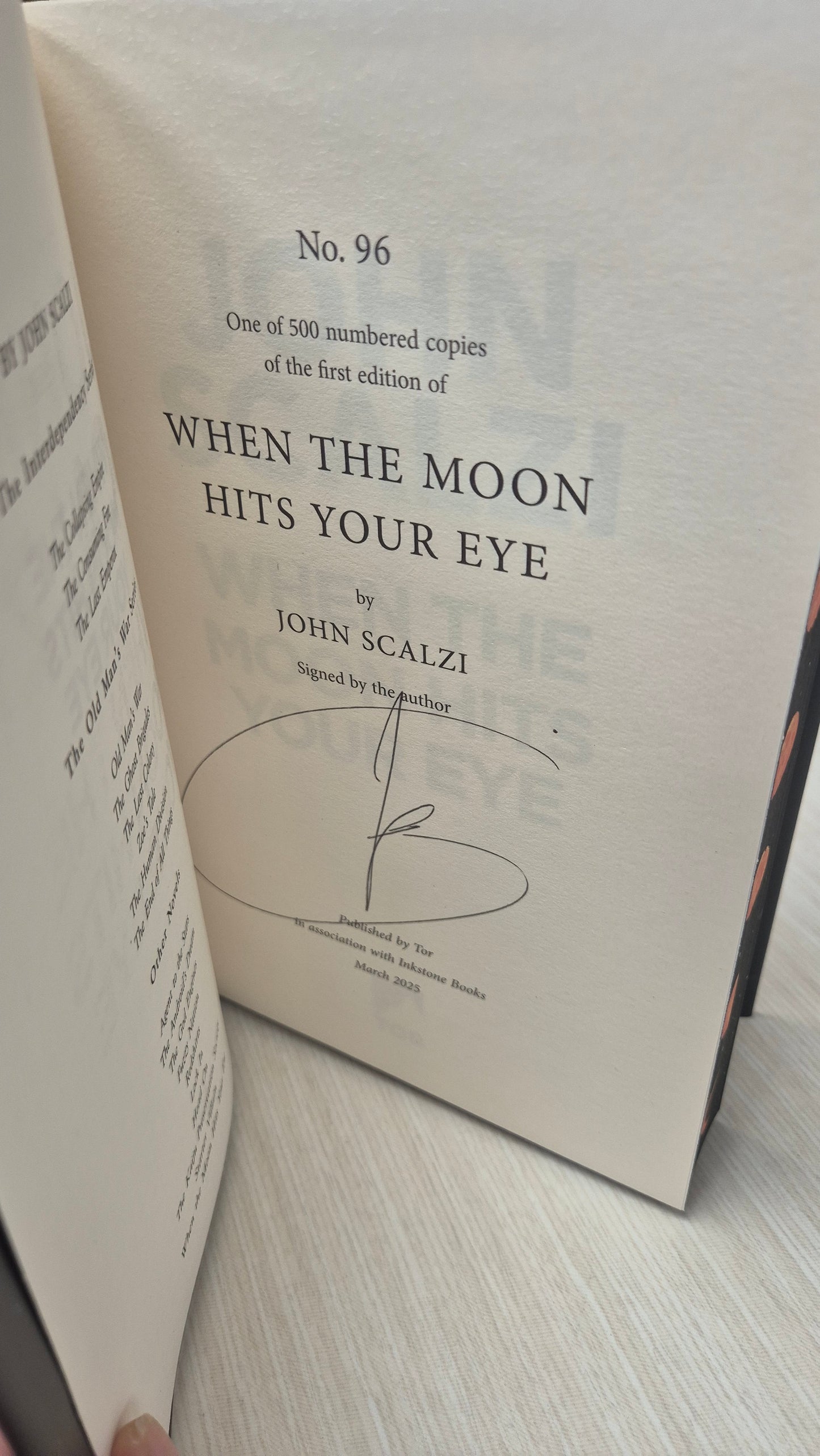 When the Moon Hits Your Eye - John Scalzi - Signed