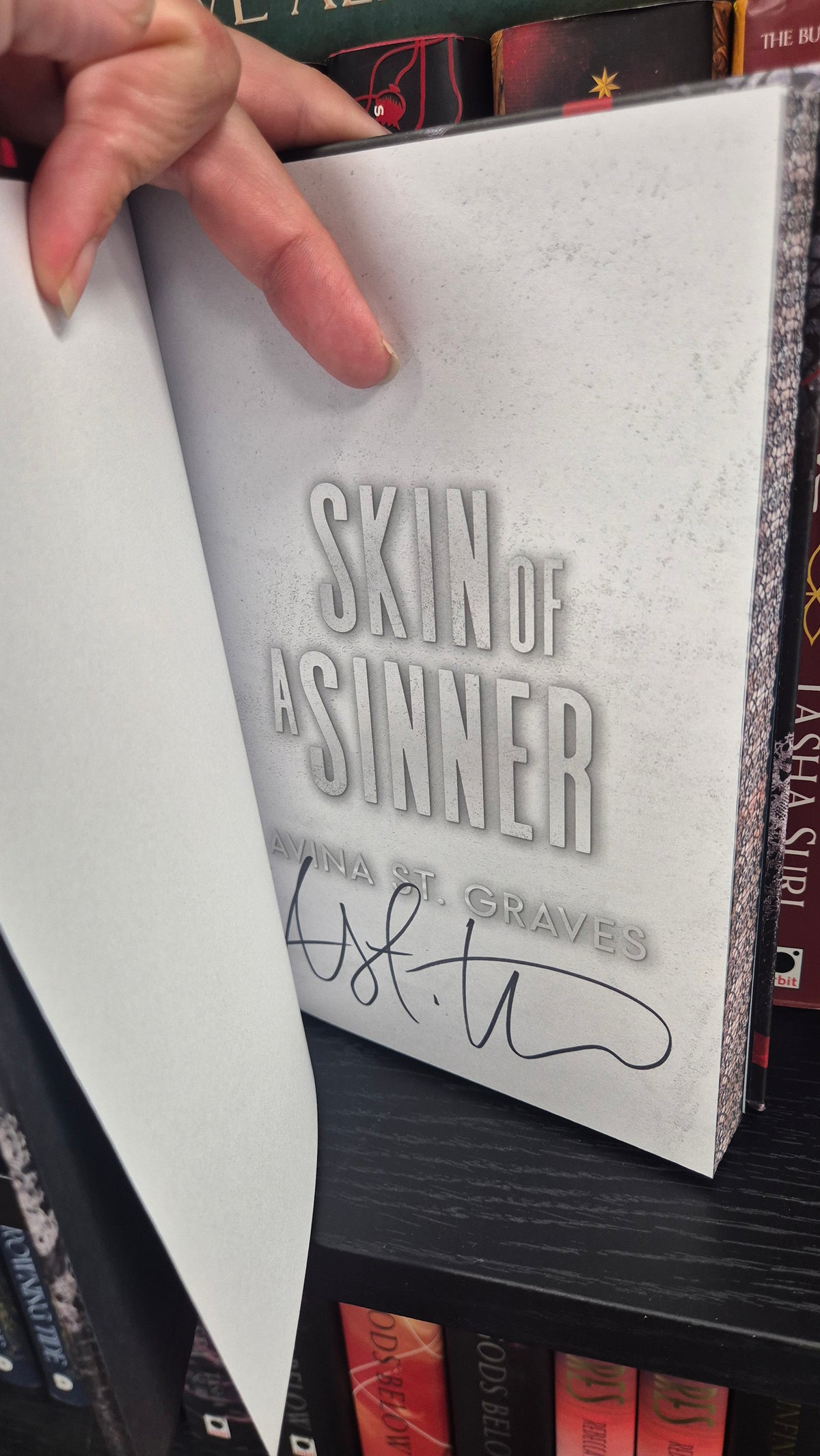 Skin of a Sinner by Avina St. Graves | Special Edition Hardback | Sprayed Edges | Dark Romance