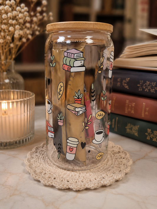 📚☕ Book Lover Glass Jar Gift Set ☕📚