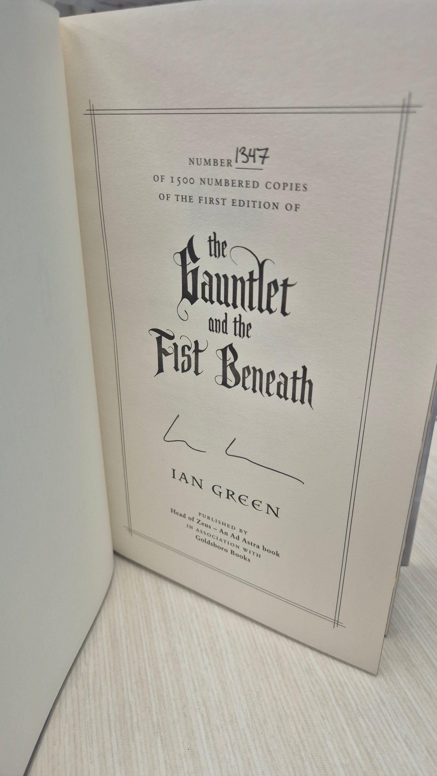The Gauntlet and the Fist Beneath (The Rotstorm, 1) Signed First Edition - Goldsboro
