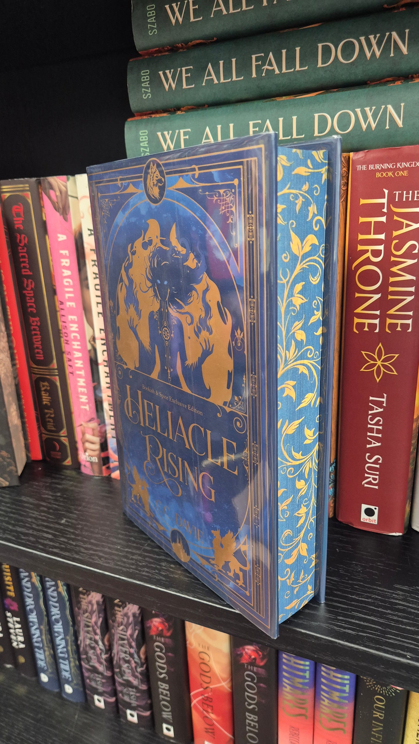Hellacle Rising by C.C. Davie | SIGNED Bookish & Spice Exclusive Edition | Sprayed Edges | Hardback